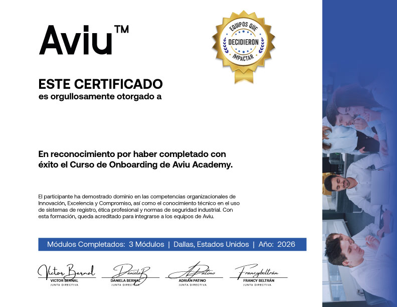 CERTIFICATE AVIU